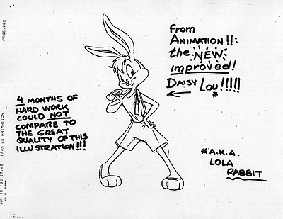Wczesna wersja Lola Bunny