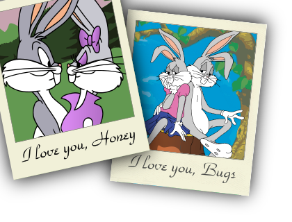 Bugs Bunny and his girlfriend Honey Bunny