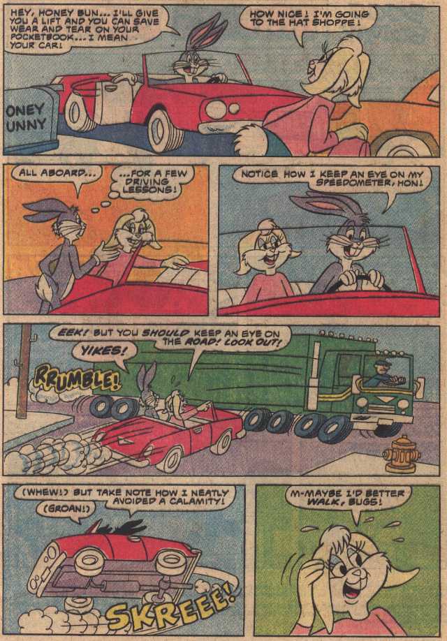 Driving Dilemma (z czasopisma Looney Tunes nr 29, grudzień 1979)