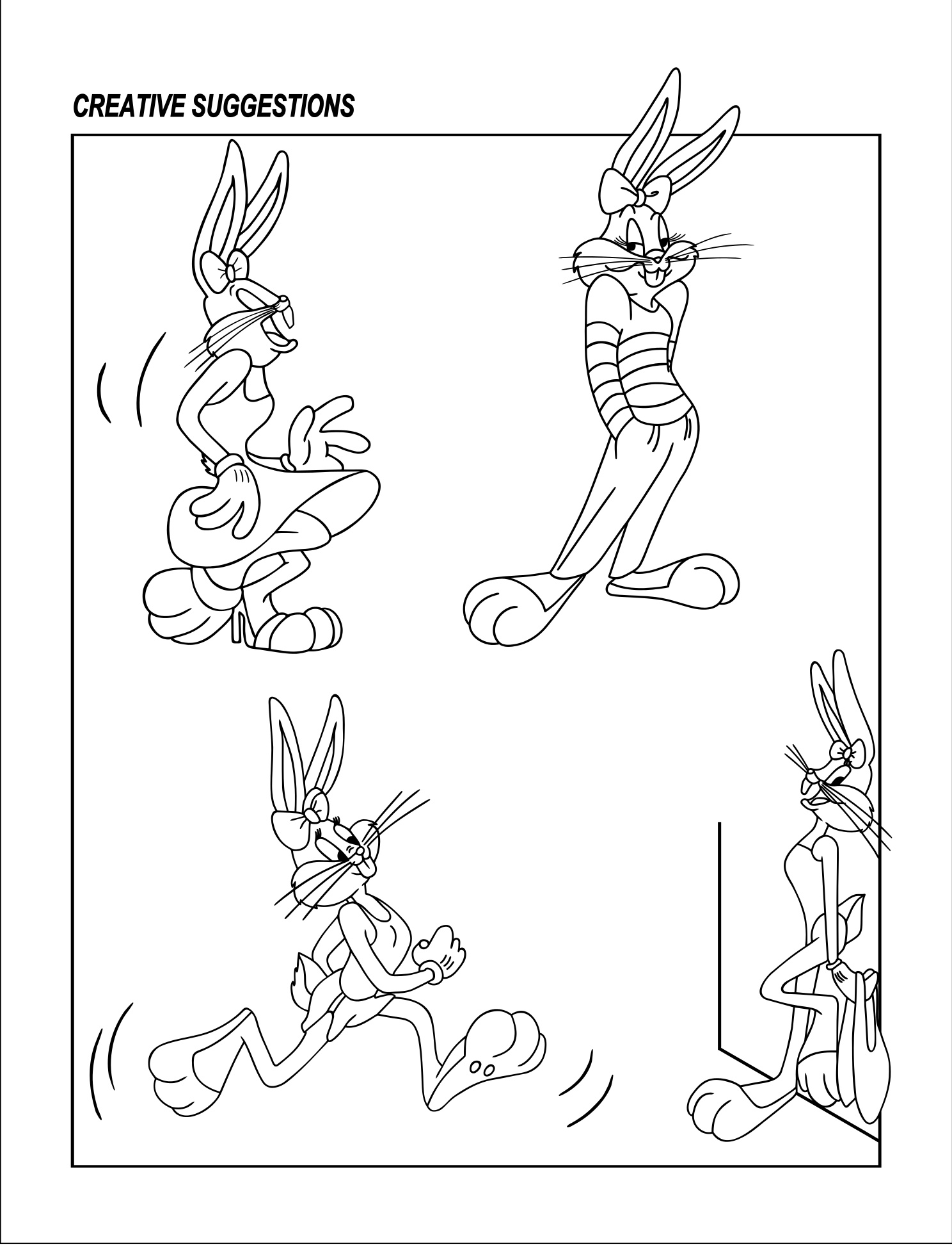 Honey Bunny model sheet.